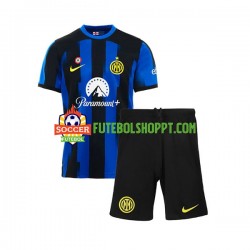 Camisola Júnior Inter de Milão Principais Equipamento 2023-2024 Manga Curta