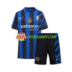 Camisola Júnior Inter de Milão Principais Equipamento 2024-2025 Manga Curta