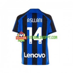 Camisola Homem Inter de Milão Kristjan Asllani 14 Principais Equipamento 2022-2023 Manga Curta