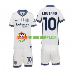 Camisola Júnior Inter de Milão Lautaro 10 Alternativa Equipamento 2024-2025 Manga Curta