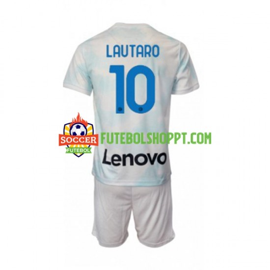 Camisola Júnior Inter de Milão Lautaro Martinez 10 Alternativa Equipamento 2022-2023 Manga Curta