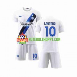 Camisola Júnior Inter de Milão Lautaro Martinez 10 Alternativa Equipamento 2023-2024 Manga Curta