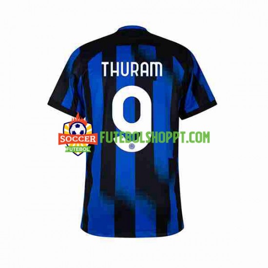 Camisola Homem Inter de Milão Marcus Thuram 9 Principais Equipamento 2023-2024 Manga Curta