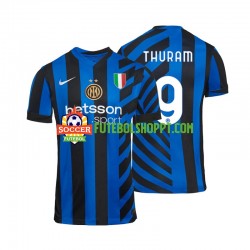 Camisola Homem Inter de Milão Marcus Thuram 9 Principais Equipamento 2024-2025 Manga Curta