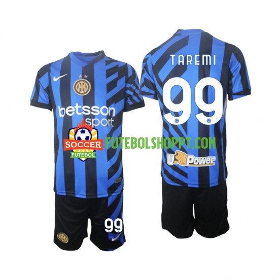 Camisola Júnior Inter de Milão Mehdi Taremi 99 Principais Equipamento 2024-2025 Manga Curta