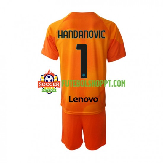 Camisola Júnior Inter de Milão Samir Handanovic 1 Guarda-redes Quarto Equipamento 2022-2023 Manga Curta
