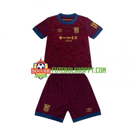 Camisola Júnior Ipswich Town Alternativa Equipamento 2024-2025 Manga Curta