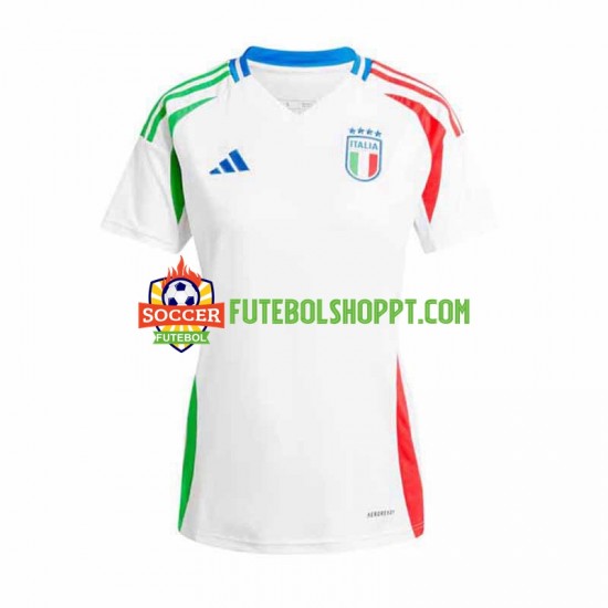 Camisola Mulher Itália Alternativa Equipamento Euro 2024 Manga Curta