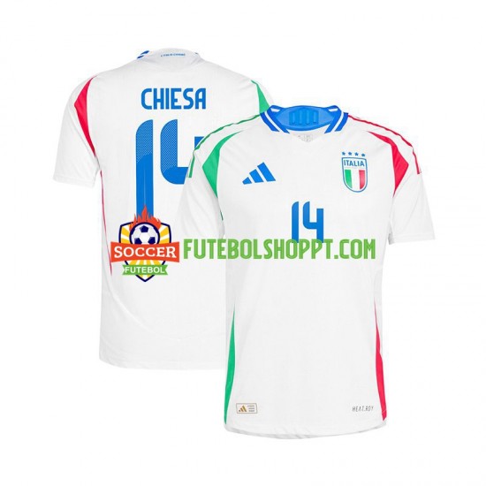 Camisola Homem Itália Chiesa 14 Alternativa Equipamento Euro 2024 Manga Curta