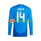 Camisola Homem Itália Chiesa 14 Principais Equipamento Euro 2024 Manga Comprida