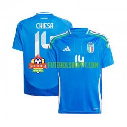 Camisola Homem Itália Chiesa 14 Principais Equipamento Euro 2024 Manga Curta