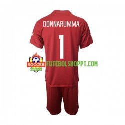 Camisola Júnior Itália Donnarumma 1 Guarda-redes Alternativa Equipamento 2022-2023 Manga Curta