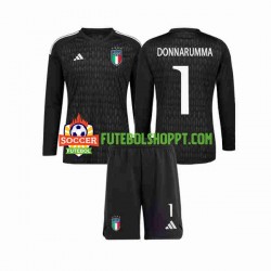 Camisola Júnior Itália Donnarumma 1 Guarda-redes Alternativa Equipamento 2023 Manga Comprida