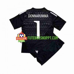 Camisola Júnior Itália Donnarumma 1 Guarda-redes Alternativa Equipamento 2023 Manga Curta