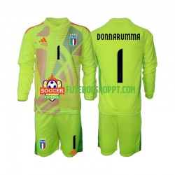 Camisola Júnior Itália Donnarumma 1 Guarda-redes Principais Equipamento Euro 2024 Manga Comprida