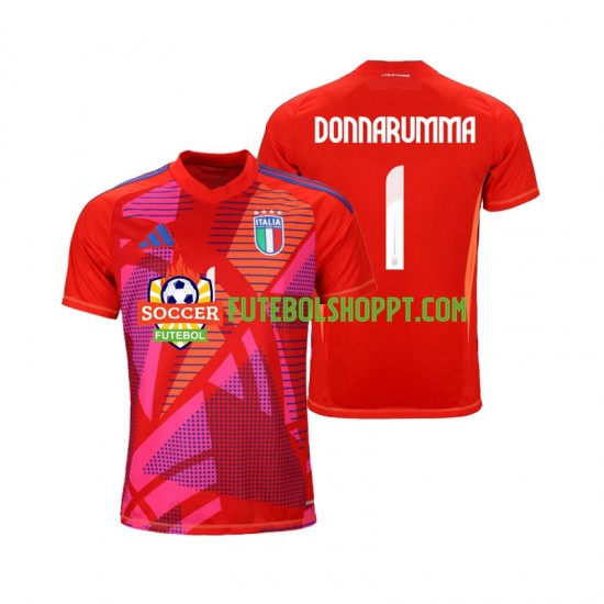 Camisola Homem Itália Gianluigi Donnarumma 1 Guarda-redes Terceiro Equipamento Euro 2024 Manga Curta