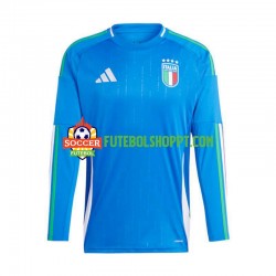 Camisola Homem Itália Principais Equipamento Euro 2024 Manga Comprida