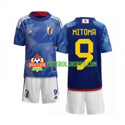 Camisola Júnior Japão Mitoma 9 Principais Equipamento Copa do Mundo 2022 Manga Curta
