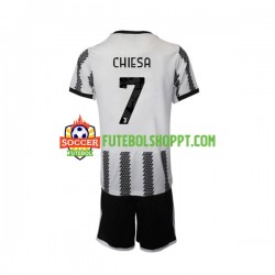 Camisola Júnior Juventus Chiesa 7 Principais Equipamento 2022-2023 Manga Curta