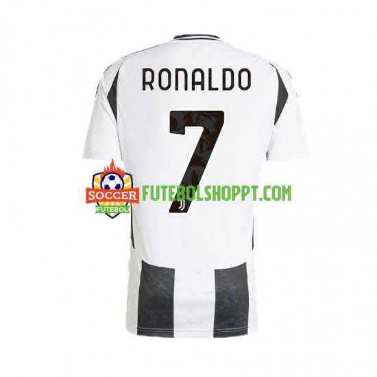 Camisola Homem Juventus Cristiano Ronaldo 7 Principais Equipamento 2024-2025 Manga Curta