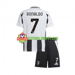 Camisola Júnior Juventus Cristiano Ronaldo 7 Principais Equipamento 2024-2025 Manga Curta