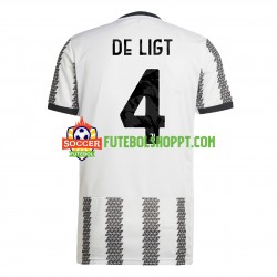 Camisola Homem Juventus De Ligt 4 Principais Equipamento 2022-2023 Manga Curta