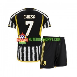 Camisola Júnior Juventus Federico Chiesa 7 Principais Equipamento 2023-2024 Manga Curta