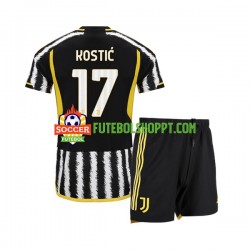 Camisola Júnior Juventus Filip Kostic 17 Principais Equipamento 2023-2024 Manga Curta