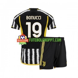 Camisola Júnior Juventus Leonardo Bonucci 19 Principais Equipamento 2023-2024 Manga Curta