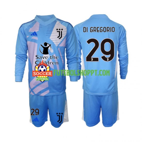 Camisola Júnior Juventus Michele Di Gregorio 29 Guarda-redes Quarto Equipamento 2024-2025 Manga Comprida