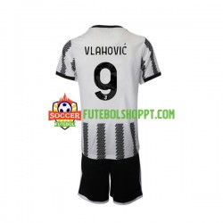 Camisola Júnior Juventus Vlahovic 9 Principais Equipamento 2022-2023 Manga Curta