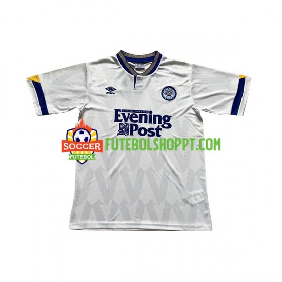 Camisola Homem Leeds United Retro Principais Equipamento 1991-1992 Manga Curta