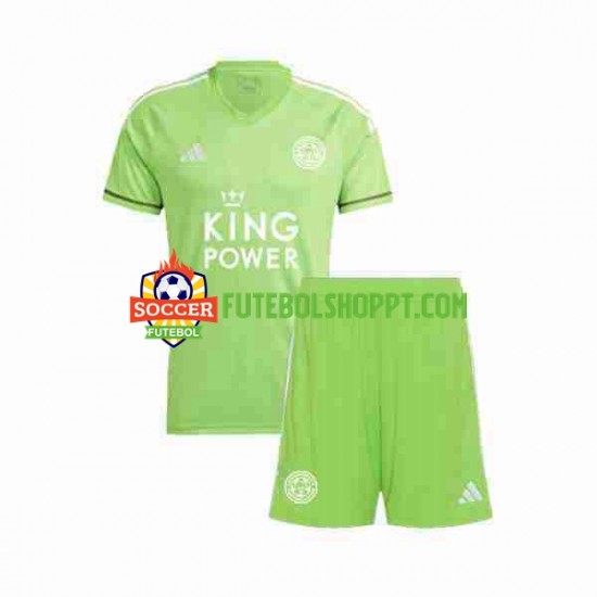 Camisola Júnior Leicester City Guarda-redes Alternativa Equipamento 2023-2024 Manga Curta