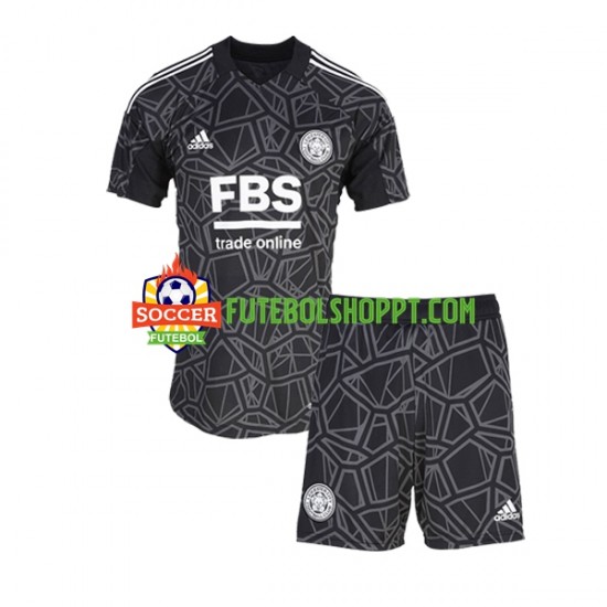 Camisola Júnior Leicester City Guarda-redes Principais Equipamento 2022-2023 Manga Curta