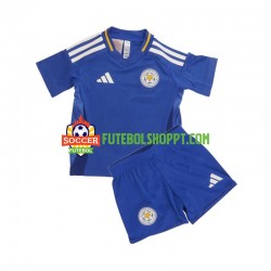 Camisola Júnior Leicester City Principais Equipamento 2024-2025 Manga Curta