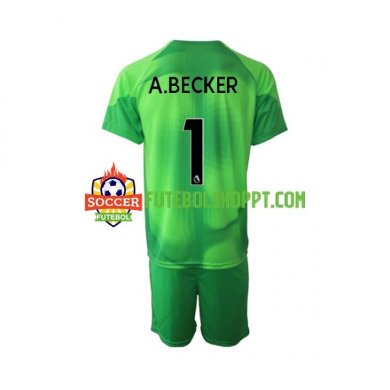 Camisola Júnior Liverpool A.Becker 1 Guarda-redes Terceiro Equipamento 2022-2023 Manga Curta