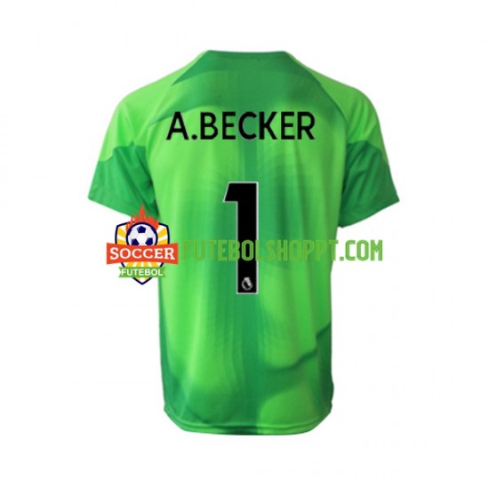 Camisola Homem Liverpool A.Becker 1 Guarda-redes Terceiro Equipamento 2022-2023 Manga Curta