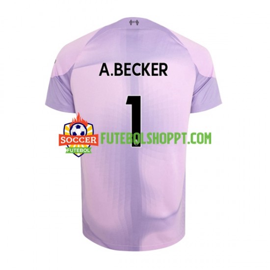Camisola Homem Liverpool Alisson Becker 1 Guarda-redes Principais Equipamento 2022-2023 Manga Curta