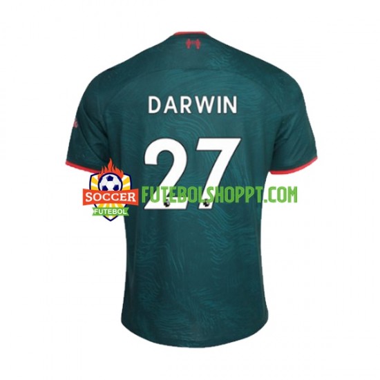 Camisola Homem Liverpool Darwin Nunez 27 Terceiro Equipamento 2022-2023 Manga Curta