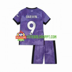 Camisola Júnior Liverpool Darwin Nunez 9 Terceiro Equipamento 2023-2024 Manga Curta