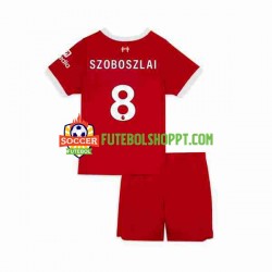 Camisola Júnior Liverpool Dominik Szoboszlai 8 Principais Equipamento 2023 Manga Curta