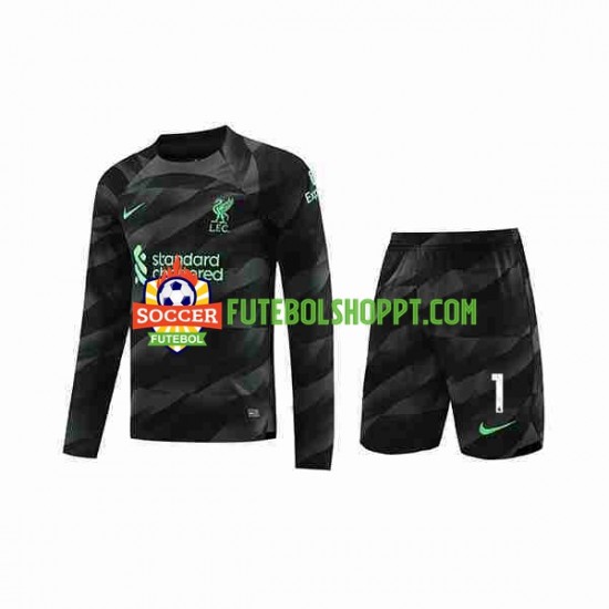 Camisola Júnior Liverpool A.Becker 1 Guarda-redes Alternativa Equipamento 2023-2024 Manga Comprida