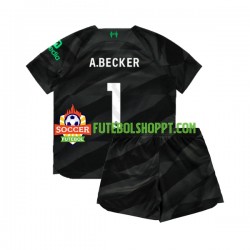 Camisola Júnior Liverpool A.Becker 1 Guarda-redes Alternativa Equipamento 2023-2024 Manga Curta