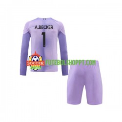 Camisola Júnior Liverpool A.Becker 1 Guarda-redes Principais Equipamento 2022-2023 Manga Comprida