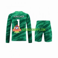 Camisola Júnior Liverpool A.Becker 1 Guarda-redes Principais Equipamento 2023-2024 Manga Comprida