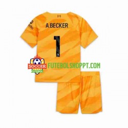 Camisola Júnior Liverpool A.Becker 1 Guarda-redes Terceiro Equipamento 2023-2024 Manga Curta