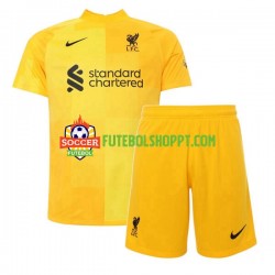 Camisola Júnior Liverpool Guarda-redes Alternativa Equipamento 2021-2022 Manga Curta
