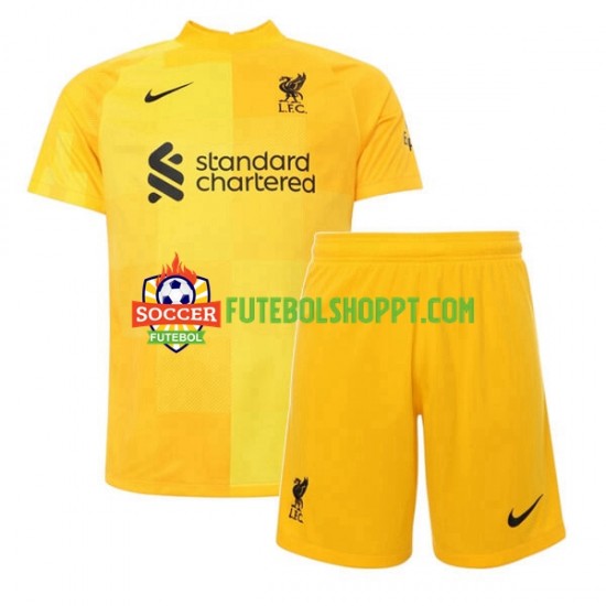 Camisola Júnior Liverpool Guarda-redes Alternativa Equipamento 2021-2022 Manga Curta