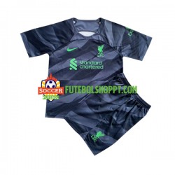 Camisola Júnior Liverpool Guarda-redes Alternativa Equipamento 2023-2024 Manga Curta