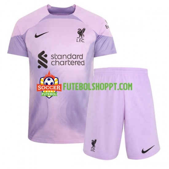 Camisola Júnior Liverpool Guarda-redes Principais Equipamento 2022-2023 Manga Curta